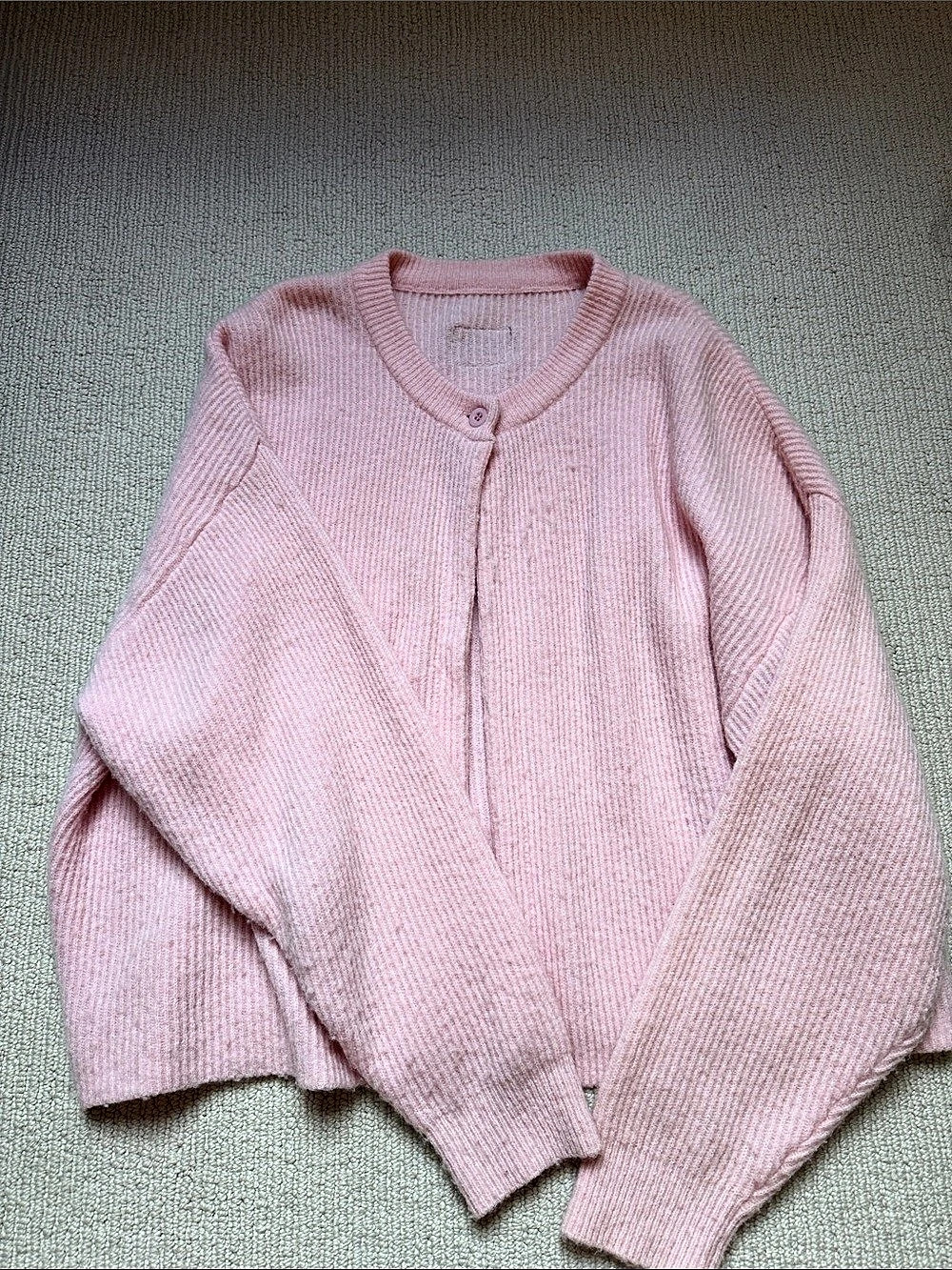 Daily Drills Pink Knit Cardigan